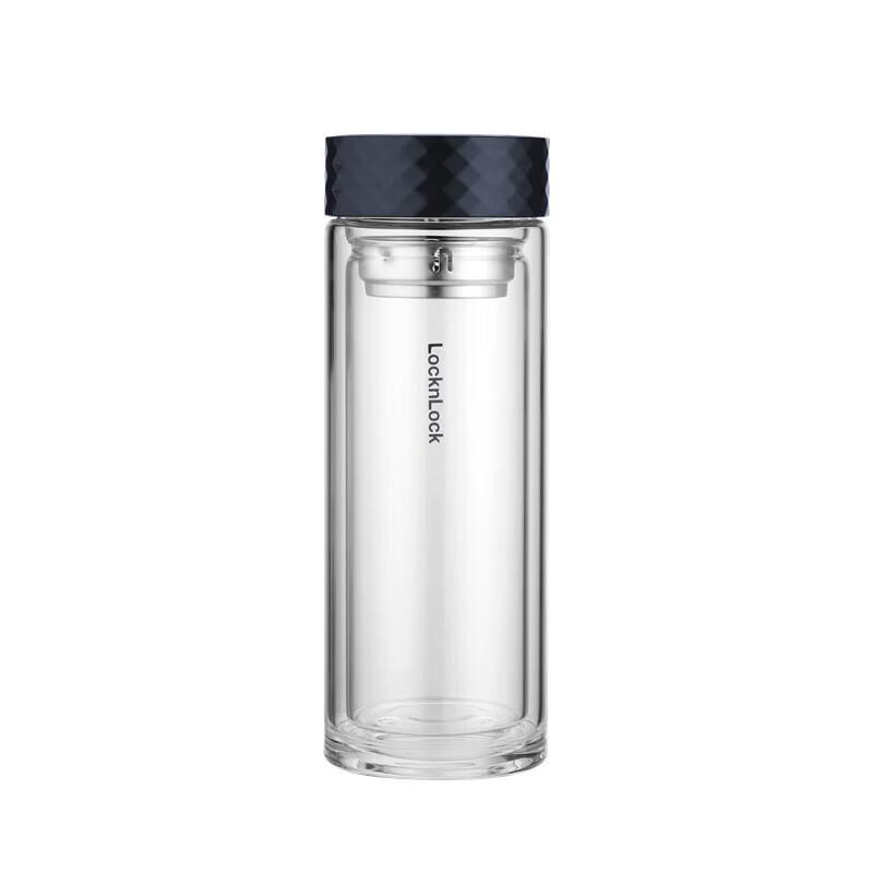 LocknLock Stylish Double-Wall Glass Tea Tumbler 360mL