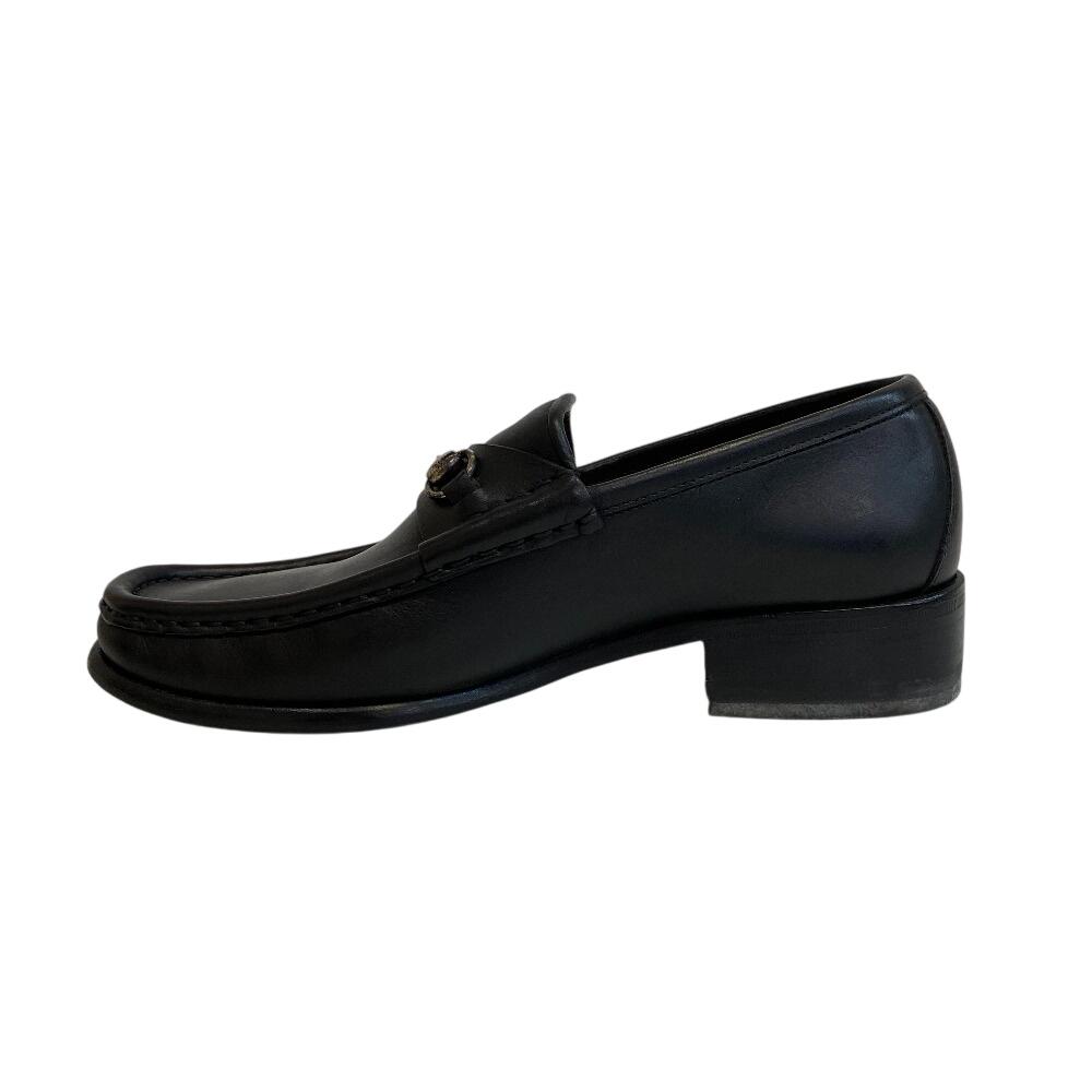 GUCCI Moccasin leather shoes Horsebit leather loafers black leather Used