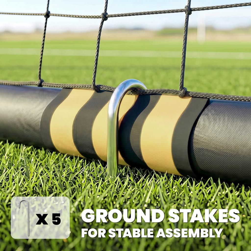 Football Goal, 6 x 4ft Portable Football Net with Ground Stakes