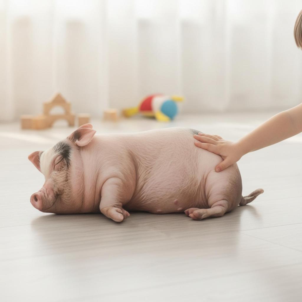 Cartoon Pig Stuffed Animal Cuddly Soft Toy Huggable for Imaginative Play