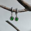 Серебряные серьги с изумрудом nano 1.202ct (2192220)