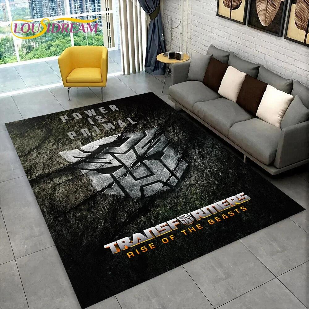 Cartoon T-Transformers Autobots 3D Carpet Rug for Bedroom Living Room Home Sofa Decoration,Children Game Large Decor Floor Mat