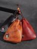 Vintage Cowhide Coin & Key Pouch - Waist Bag with Drawstring Storage