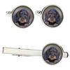 Dachshund Wire-haired, Wiener Dog, Badger Dog - Cufflinks and Tie with Your Photo, a Suit Decoration, Men's Jewelry from the Brand.