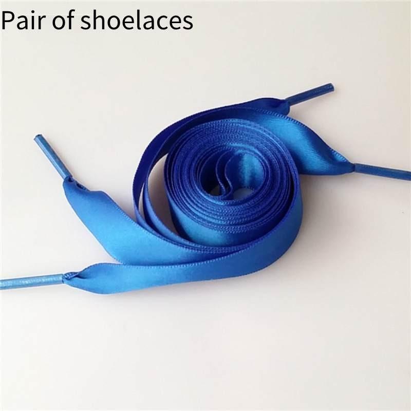 Ribbon Polyester Double Satin Wide Flat Shoelace Candy Color Fashion Various