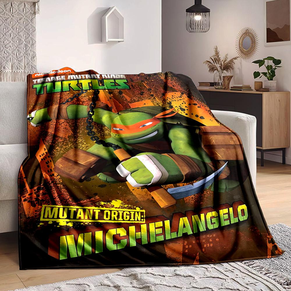 1Pc Teenage Mutant Ninja Turtles Flannel Fleece Blanket Soft Warm Throw Blanket For Sofa Bed Couch Home Decor Travel Nap Blanket Xmas Gift Q1701