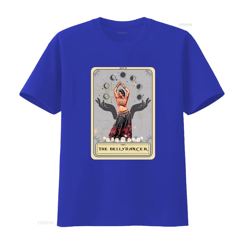 The Bellydancer Tarot Card T Shirt Belly Dance for Dancer vintage Washed Casual Top For Everyday Wear Breathable graphic homme