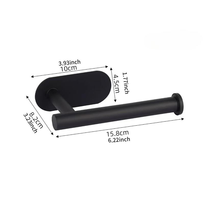 Stainless Steel Toilet Paper Holder, Self-adhesive Wall Bracket, Modern Bathroom Tissue Holder, Shower Towel Rack Accessory