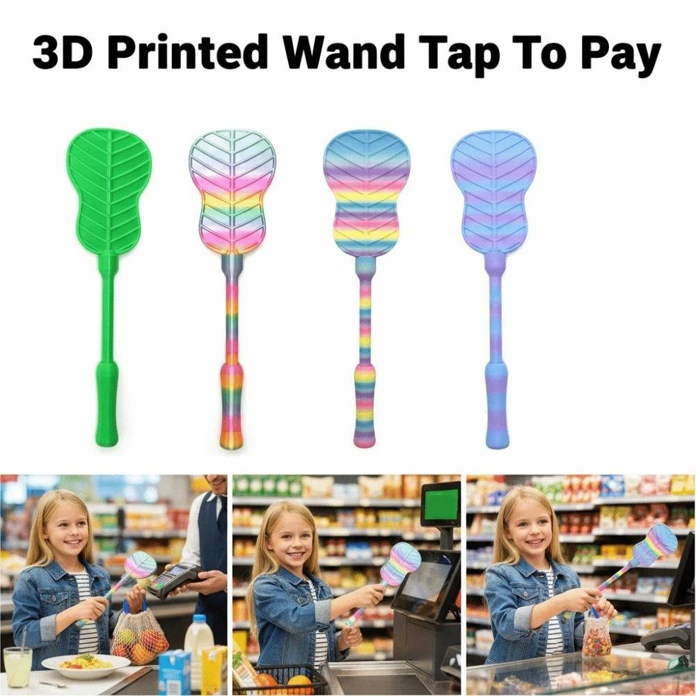Creative 3D Print Wand Tap To Pay Convenient Checkout Portable Telescoping Credit Card Holder Funny Cute Magic Wand Holder