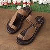Summer Ladies Flat Slide Sandals With Pu Upper For Daily Wear