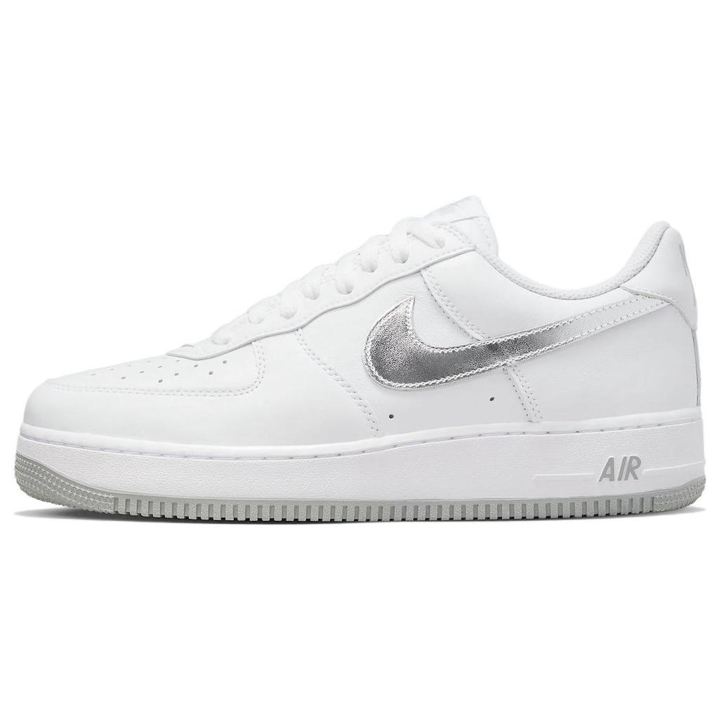New Nike Air Force 1 '07 Low Color Of The Month White Metallic Silver DZ6755-100