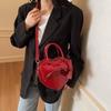 Trendy Love Shaped Small Handbag Butterfly Knot Single Shoulder Bags Fashion Versatile Heart Pendant Crossbody Bag CLE