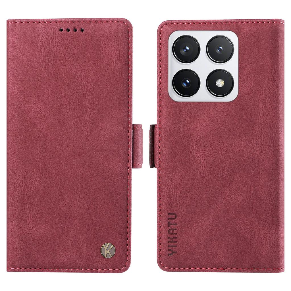 YIKATU YK-005 For Xiaomi 14T Pro Case PU Leather Wallet Phone Cover Skin Touch Feeling