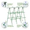 Cucumber Trellis for Garden 48 Inch A-Frame Plant Trellis Set with Net And Ties Climbing Vegetable Support Trellis for Cucumbers Tomatoes Grapes