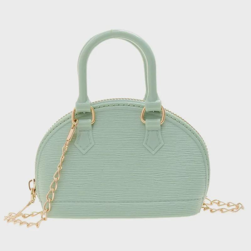 

Женская сумка-кошелек Candy Color Mini Jelly Crossbody и кошелек для монет - новый дизайн Shell 2025 светло-зеленый