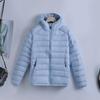 Winter new women's fashion hooded ribs down cotton clothes design sense light cotton coat