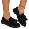 Elegant Loafers - Breathable Low-Heel Dress Shoes with Bow Detail, Slip-On Design, All-Season Comfort Work Footwear, Mary Janes Style Office Shoes