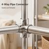 Professional Pipe-Connectors Heavy Duty 304 Stainless Steel Fittings for Garden Plant Stands Display Shelves Durable Rack