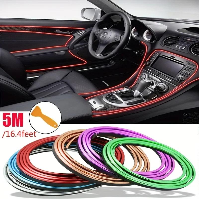 5M Car Decorative strip Car Interior Dashboard Door Edgein Trim Car Accessories For VW Volkswagen Golf 4 7 Polo Passat Tiguan