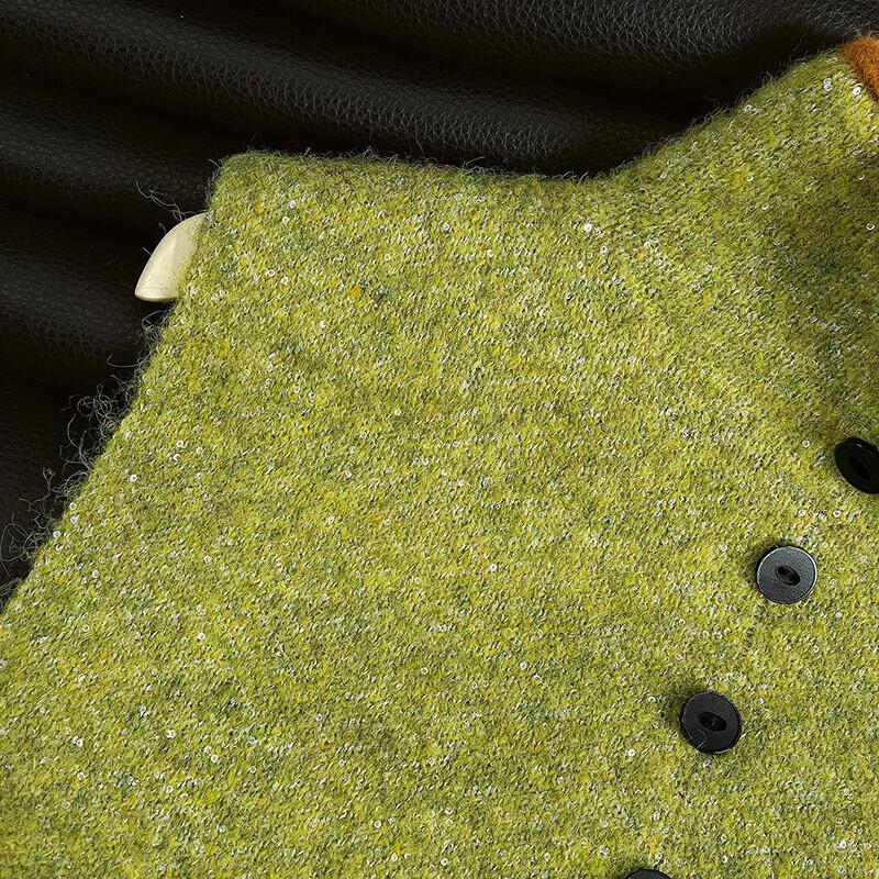 Women's Color-block Knitted High-neck Vest