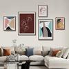Nordic Minimalist Living Room Wall Art: Warm Sofa Background Decorative Painting Combination