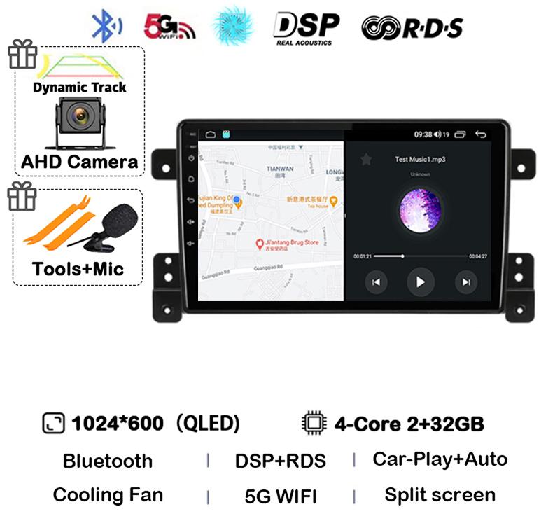 

Android 14 Carplay Auto 4G+WiFi DSP для Suzuki Grand Vitara 2005-2015 Автомобильный радиоприемник Мультимедиа Видеоплеер GPS Головное устройство Стерео BT