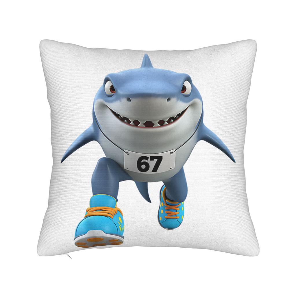 67 Meme Tralalero Tralala Italian Brainrot Pillowcase Printed Fabric Cushion Cover Gift Pillow Case Cover Home