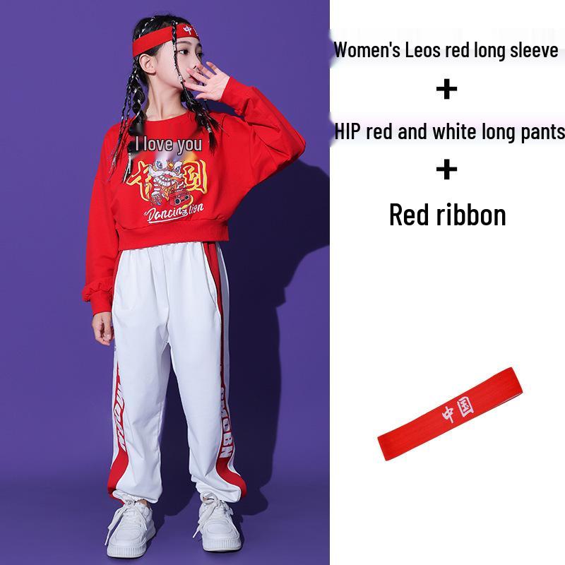 Kids' Cheerleading Costume for New Year's, Kindergarten, Primary School, Autumn Sports Day, and Opening Ceremonies