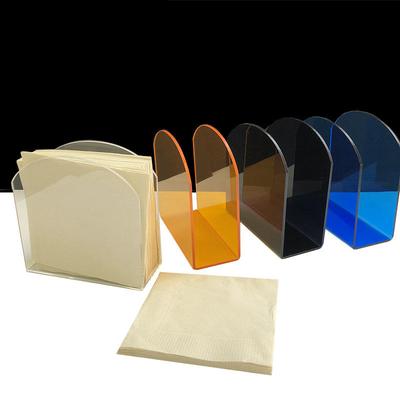 Clear Acrylic Napkin Holder Stand Tissue Box Dispenser Paper Towel Storage Rack Kitchen Restaurant Modern Design Vertical Holder