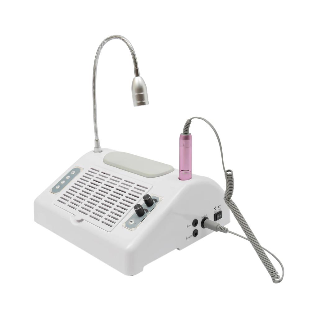5-in-1 Professional Nail Vacuum Dust Extractor 30000 RPM 40W Electric Nail Drill with 48W/96W UV LED Nail Lamp