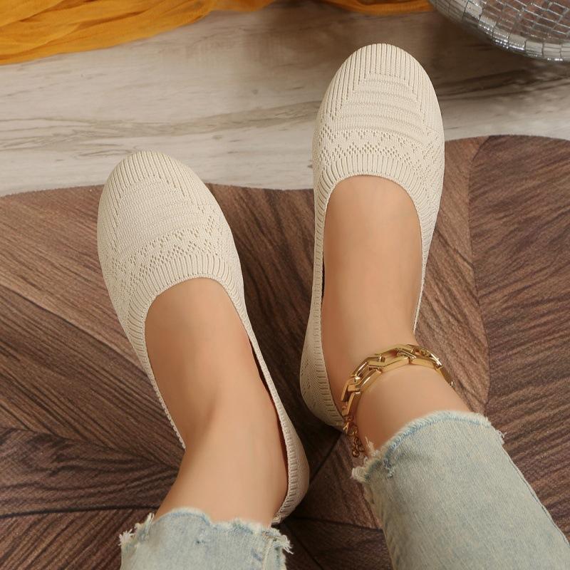 2025wish fashion foreign trade large size spring and autumn new round head casual one-pedal single shoes women's spot