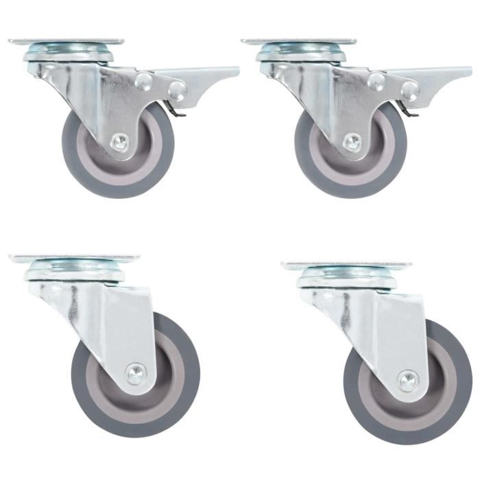 VidaXL 4 pcs Roulettes pivotantes 50 mm
