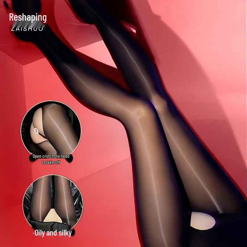 

Женские сексуальные маслянистые прозрачные колготки с открытой ластовицей One Size