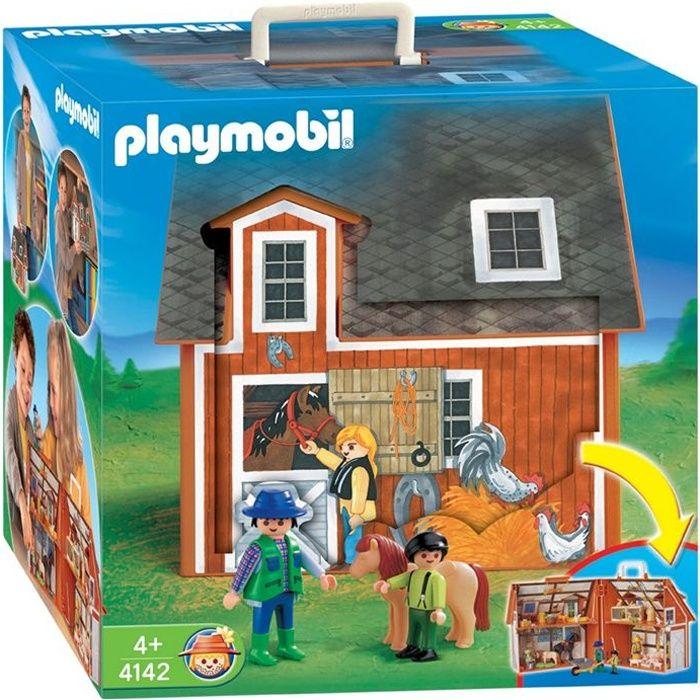 Playmobil - portable farm - 4142 - 4 figures - 19 animals - accessories