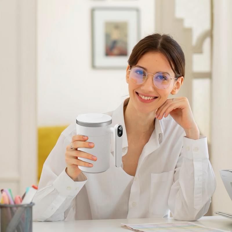 Электрическая кружка с автоматическим перемешиванием 400 мл, цифровой дисплей, автоматический перемешиватель, кружка для кофе, портативная кружка с перемешиванием, электрическая кружка United States