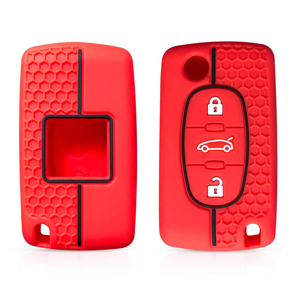 Silicone Car Key Case Remote Holder Key Cover Fob Shell For Peugeot 206 207 208 307 308 407 408 3008 Expert For Citroen C4 C5