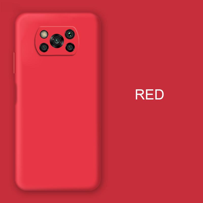 

Чехол Poco X3 Pro X 3 NFC Новый полный чехол жидкий силиконовый мягкий защитный чехол для Xiaomi Poco X3 Pro Pocox3 X 3 NFC For Poco x3 Pro красный