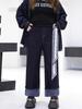Women's Retro High-Waist Slimming Straight-Leg Jeans, Plus Size, Autumn Collection with Scarf Tie Accent
