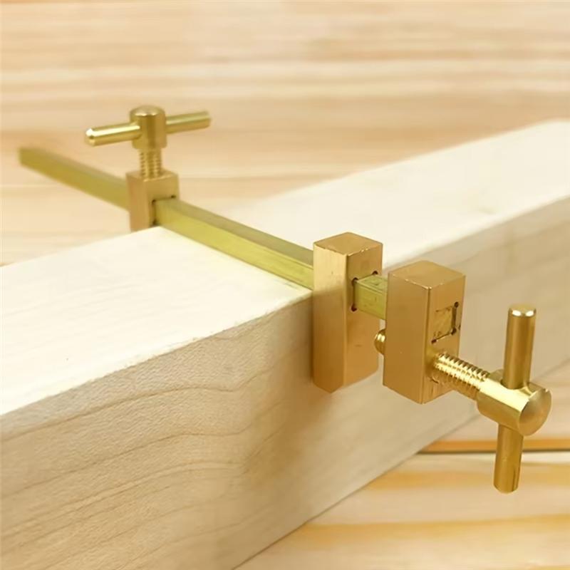 A25F-Woodworking Wood Clamp, Brass Parallel Clamp Fast Fixed Clip Auxiliary Fixture Splicing Board Positioning Panel