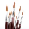 12Pcs Wine Red Nylon Hair Drawing Brush Art Painting Set Tool(round)