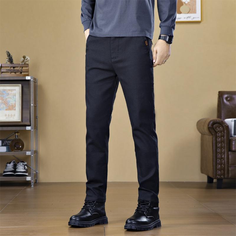 

Брюки Мужские Осенне-зимние Новые Мужские Деловой Повседневный Стиль Модные Универсальные Синие Брюки Эластичные Однотонные Мужские Брюки 28