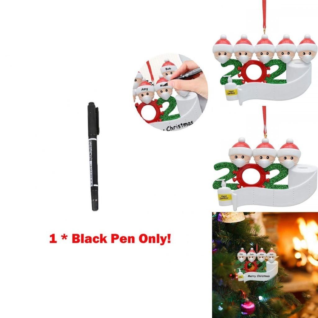 2020 Xmas Christmas Tree Hanging Ornaments With Diy Family Name Santa Pendants