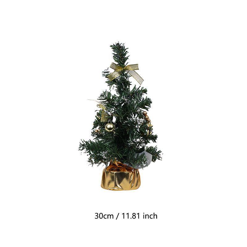 20/30/40cm DIY Christmas Desktop Tree with Ornaments - Potted Decorations