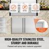 BBQ Access Door, 914x610 Mm Double Outdoor Kitchen Door, Stainless Steel Flush Mount Door, Wall Vertical Door with Recessed Handles , for BBQ Island,