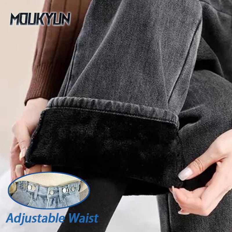 

Зимние толстые женские джинсы скинни с высокой талией, теплые облегающие эластичные женские повседневные джинсовые брюки-карандаш XL