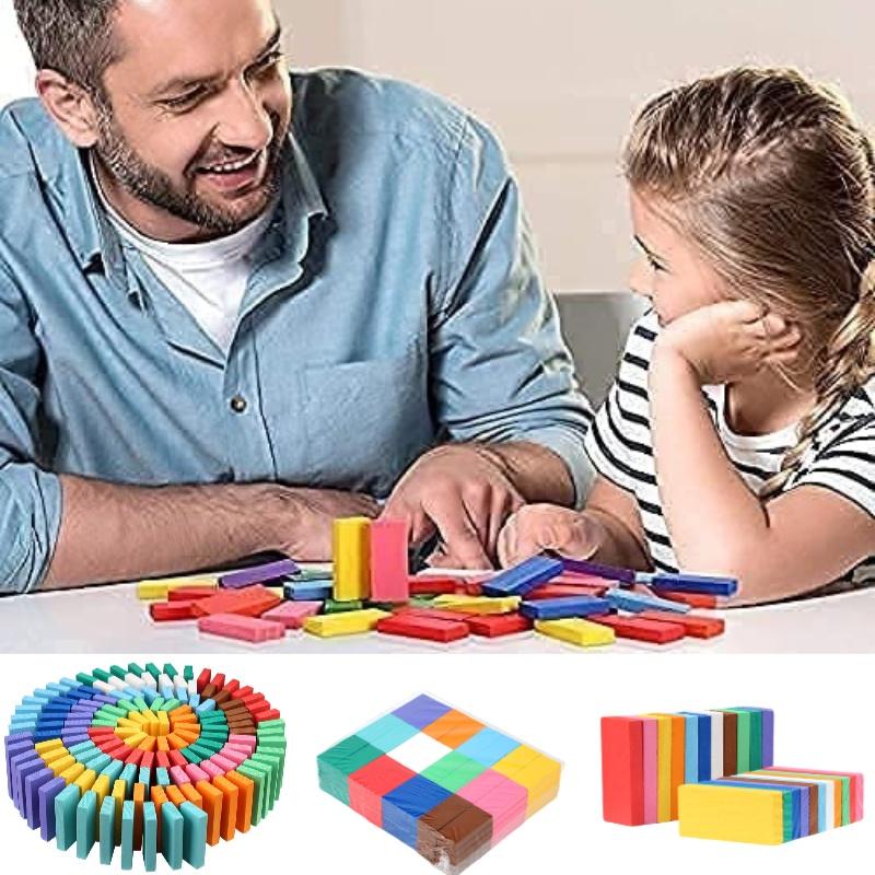 Large Wooden Domino Set For Children And Adults Educational And Intellectual Building Blocks Toy Brand Chengchen 120 New Pieces