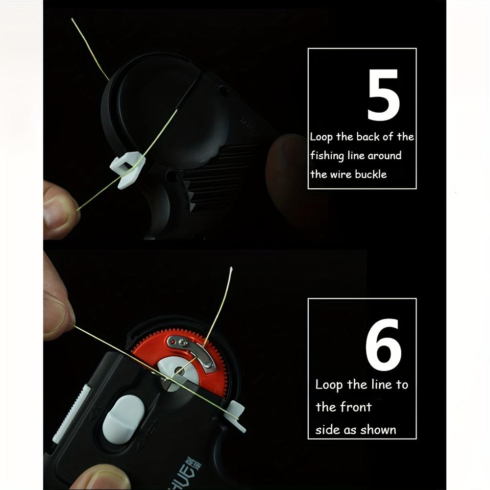 Automatic Fishing Hook Binding Machine, Portable Line Binding Tool, Universal Adaptation, Red - Ideal for Fast and Convenient Fishing Line Management