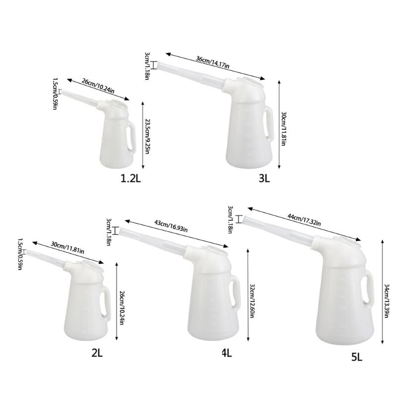 Oil Jugs with Spout Oil Dispensing Bottles Measuring Container Jugs Tool Leakage Proof Engine Oil Dispenser Jugs