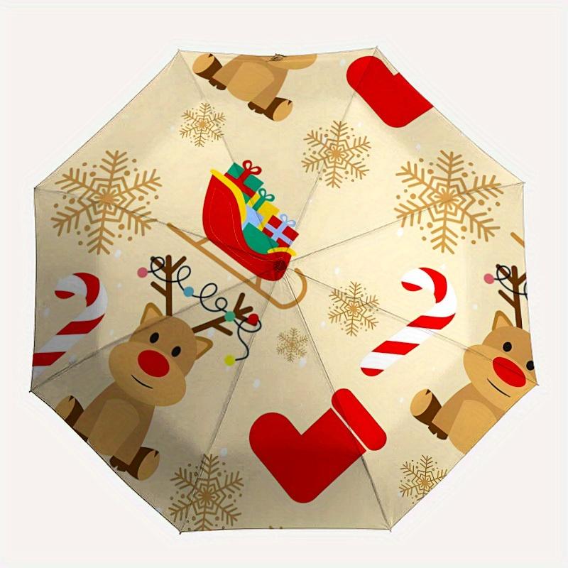 

1pc Christmas Automatic Umbrella 8-Bone Design Compact Gear for Outdoor Travel, Perfect Holiday Gift yy250827085