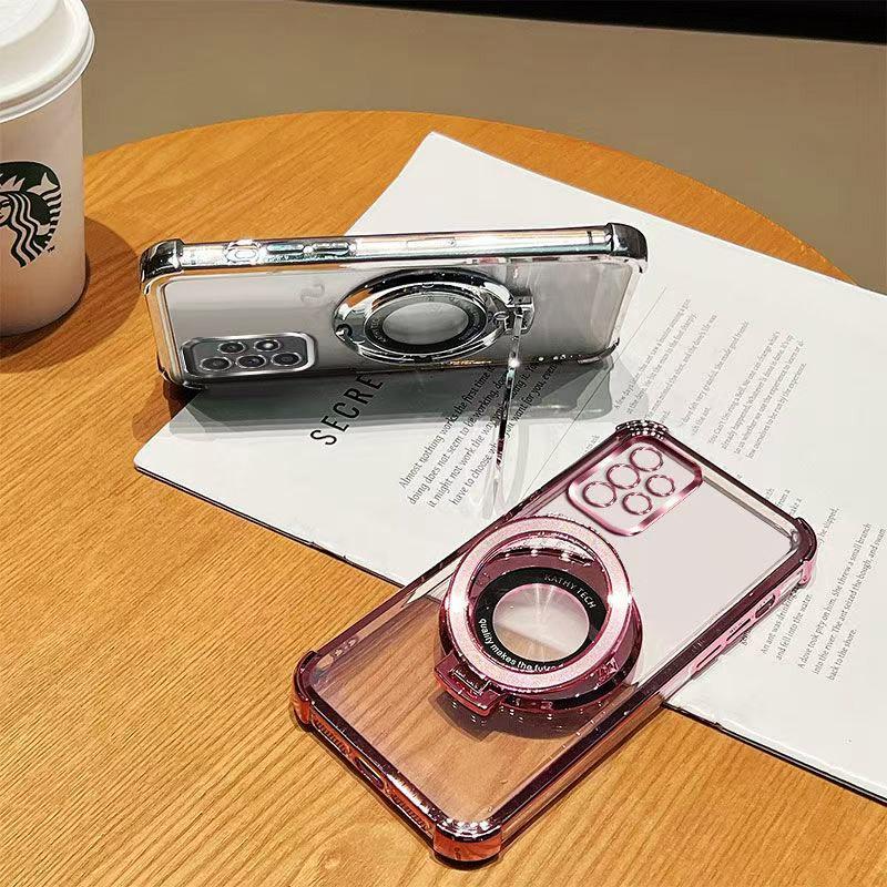 Shockproof Plating Bracelet Magnetic Magsafe Bracket Phone Holder Case on for Moto G24 G14 G34 G04 G84 G54 E14 G53 G05 E15 Cover